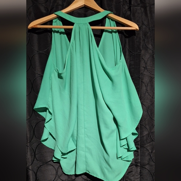 GLO Jeans Green Sleeveless Blouse - Picture 3 of 3